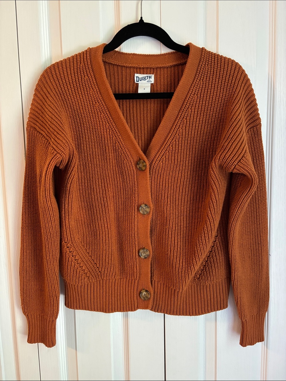 Duluth Heavy Knit Cardigan. Cotton. Size Small